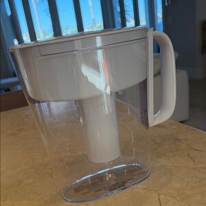 Brita Clear Water Pitcher with White Handle